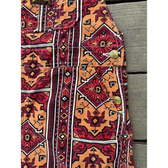 Big Smith Overalls Womens 1960's 34x30 Vintage Aztec Pockets Relaxed Fit VTG - Picture 4 of 14